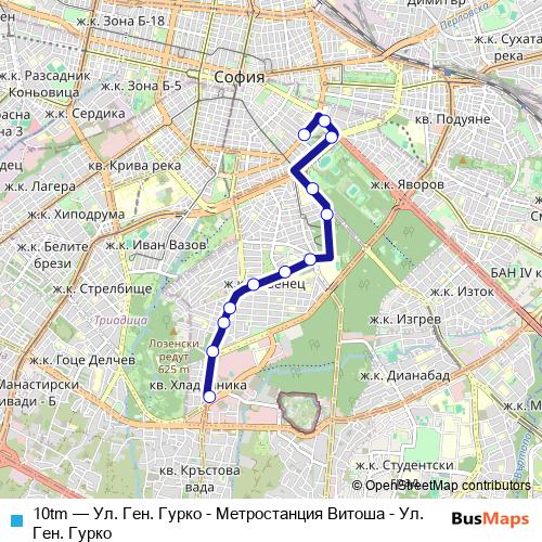 10tm trolleybus Line Map