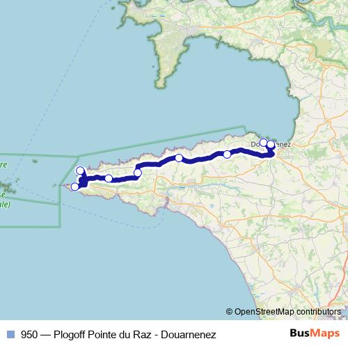 950 bus Line Map