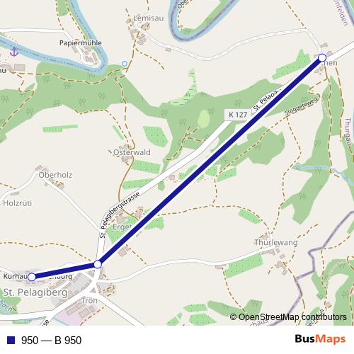950 bus Line Map