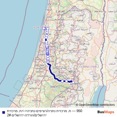 950 bus Line Map