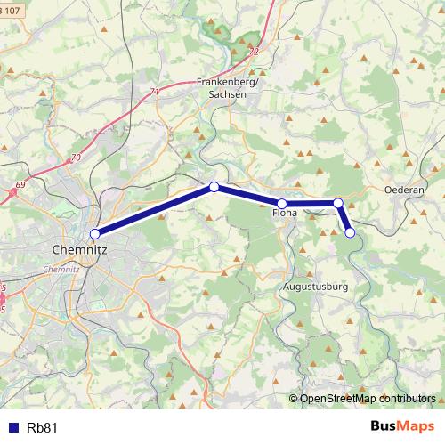 Rb81 bus Line Map