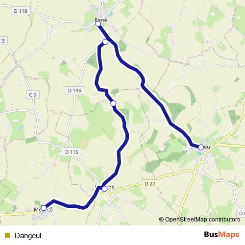 Dangeul bus Line Map