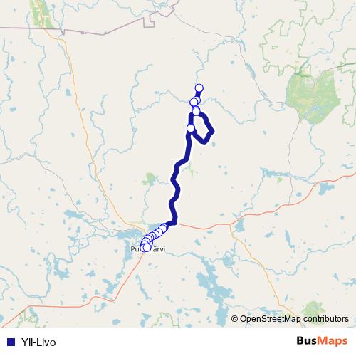 Yli-Livo bus Line Map