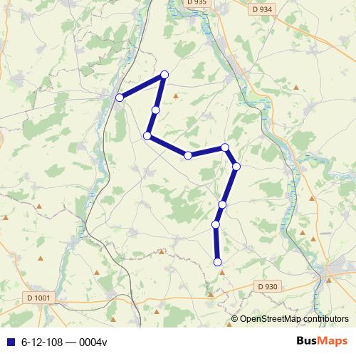 6-12-108 bus Line Map