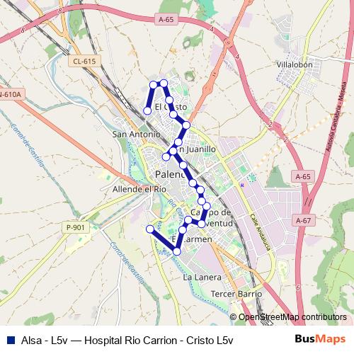 Alsa - L5v bus Line Map