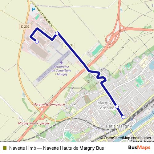 Navette Hmb bus Line Map