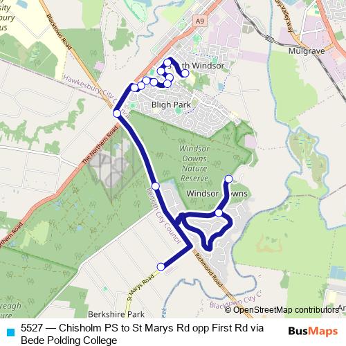 5527 bus Line Map