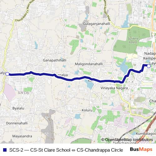SCS-2 bus Line Map