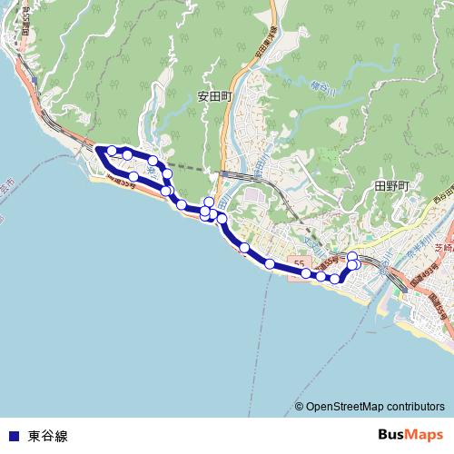東谷線 bus Line Map