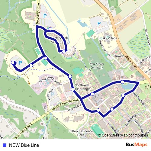 NEW Blue Line bus Line Map