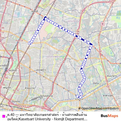 ต.40 bus Line Map