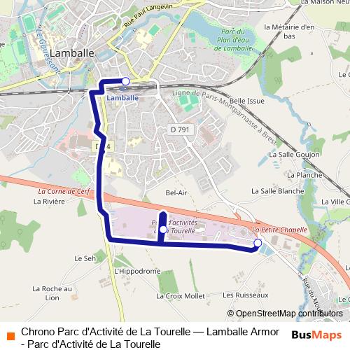 Chrono Parc d'Activité de La Tourelle bus Line Map
