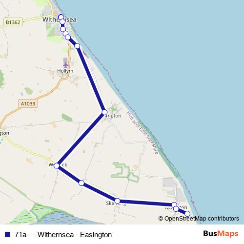 71a bus Line Map