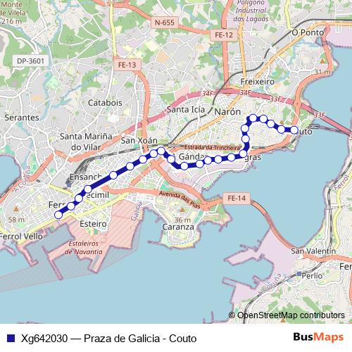 Xg642030 bus Line Map