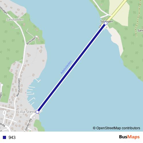 943 ferry Line Map