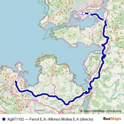 Xg871102 bus Line Map