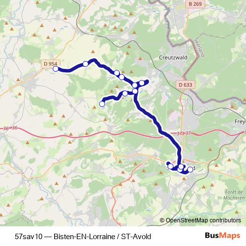 57sav10 bus Line Map