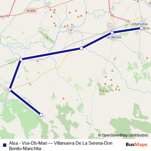 Alsa - Vse-Db-Man bus Line Map