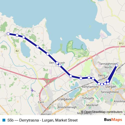 55b bus Line Map
