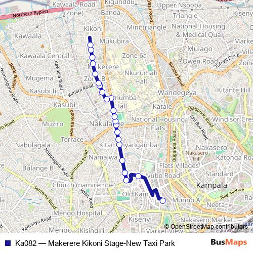 Ka082 bus Line Map