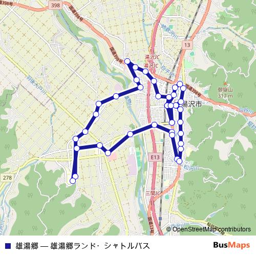 雄湯郷 bus Line Map