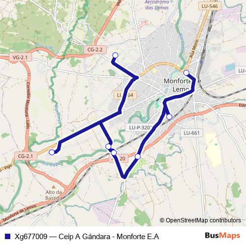 Xg677009 bus Line Map