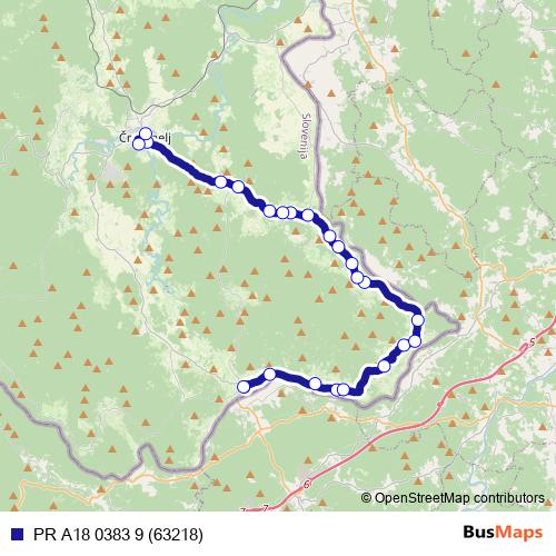 PR A18 0383 9 (63218) bus Line Map