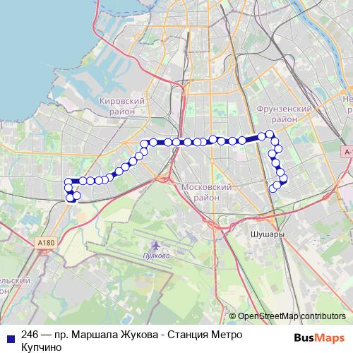 246 bus Line Map