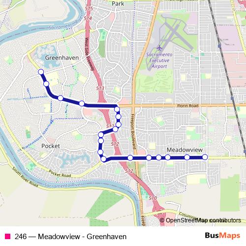 246 bus Line Map