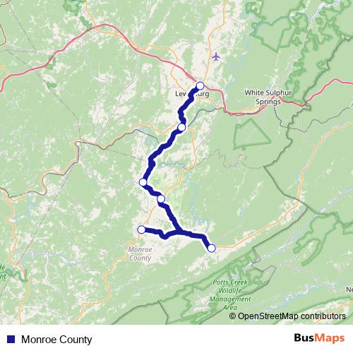Monroe County bus Line Map