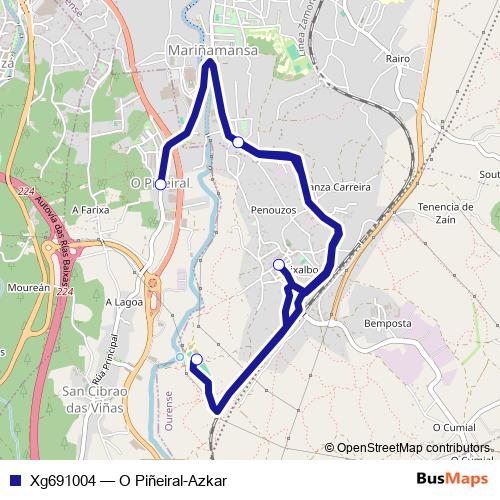 Xg691004 bus Line Map