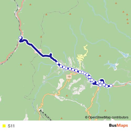 S11 bus Line Map