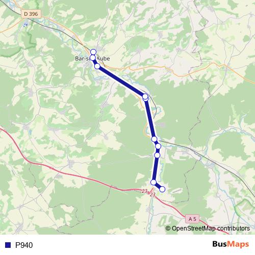 P940 bus Line Map