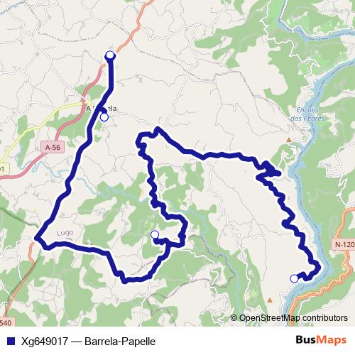 Xg649017 bus Line Map