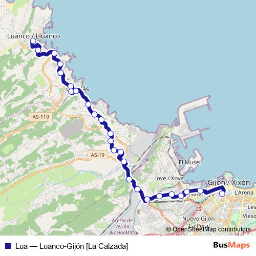 Lua bus Line Map
