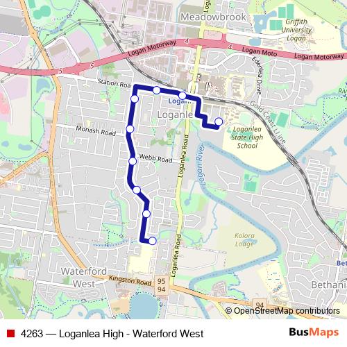 4263 bus Line Map