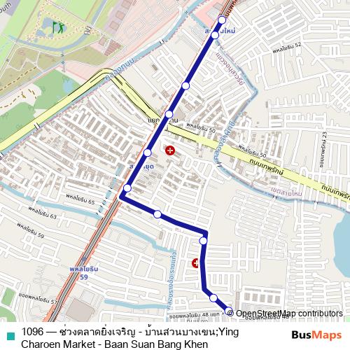 1096 bus Line Map