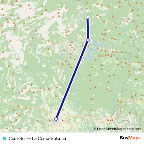 Com-Sol bus Line Map