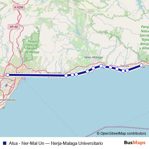 Alsa - Ner-Mal Un bus Line Map