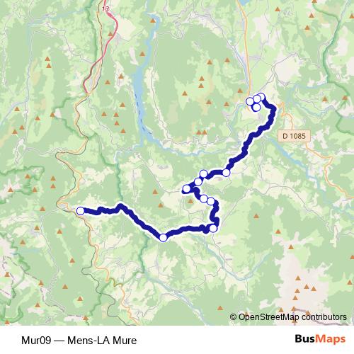 Mur09 bus Line Map