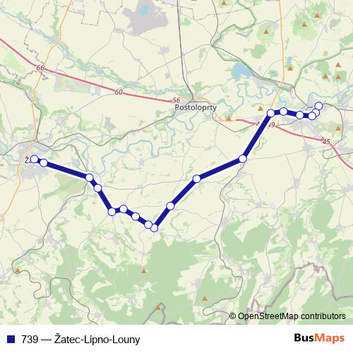 739 bus Line Map