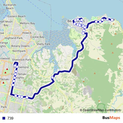 739 bus Line Map