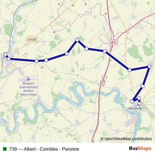 739 bus Line Map