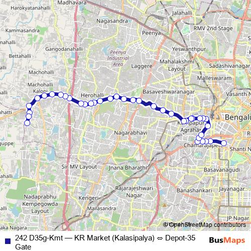 242 D35g-Kmt bus Line Map