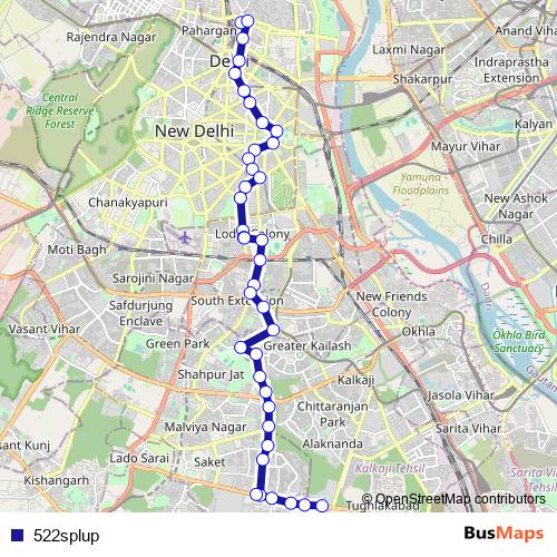 522splup bus Line Map