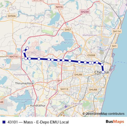 43101 rail Line Map