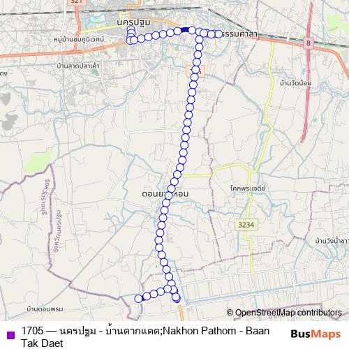 1705 bus Line Map