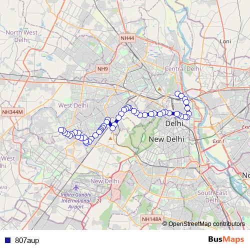 807aup bus Line Map