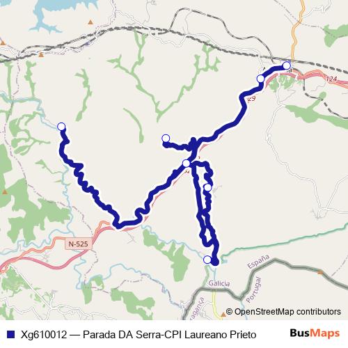 Xg610012 bus Line Map