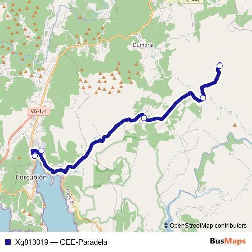 Xg813019 bus Line Map
